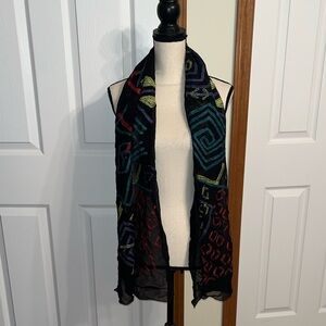 Women’s Sheer Colorful Scarf